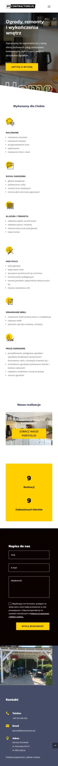 Portfolio Beata Biernat – dtcontractors.pl iPhone